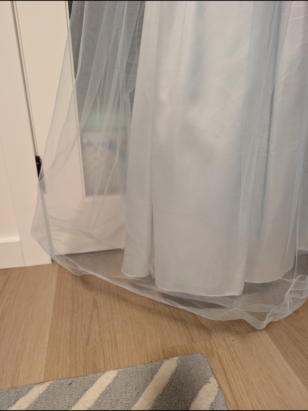 Jessica McClintock Light Blue Satin & Tulle Cinderella gown - Picture 9 of 11